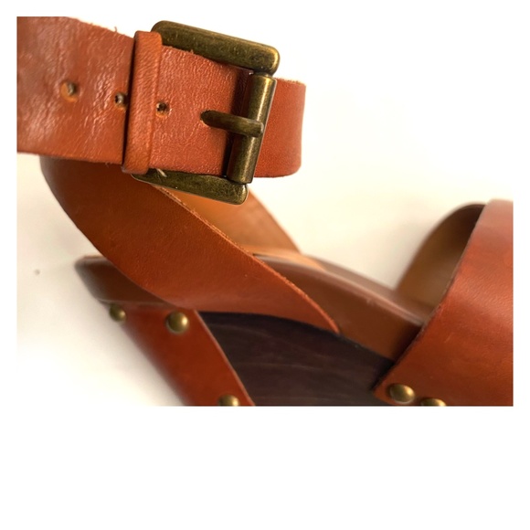 Guess Brown Leather Heeled Sandals - Picture 7 of 8